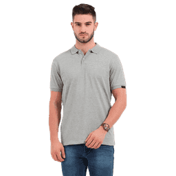 Rare Rabbit Polo Tee Grey Melage Cotton Regular Fit T Shirt