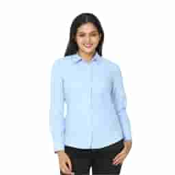 Van Heusen Blue Wrinkle-Free Women�s Shirt - Effortless Style