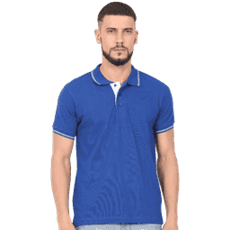 Spark Royal Blue With White Tipping Polo T-Shirt