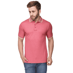 Spark Spark Pink Melange Polo T-Shirt