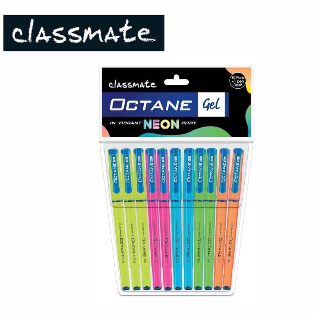 Classmate Octane Gel Neon Blue(Pack Of 10)