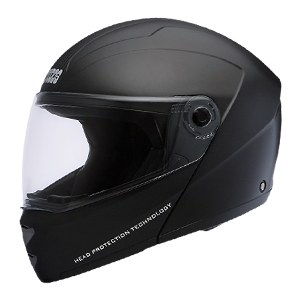 Studds Ninja Elite Black With Plain Centre Strip L Helmet