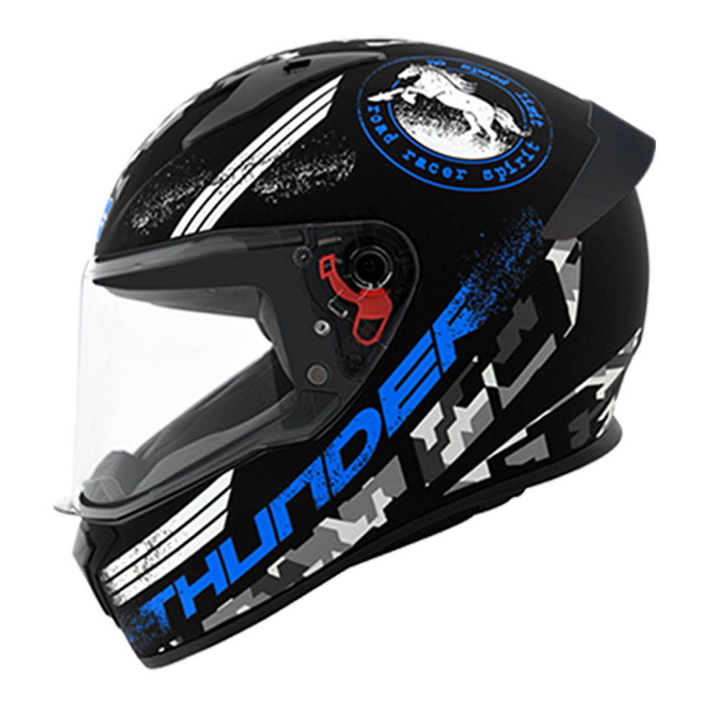 Studds Thunder D2 With Clear Visor Matt Black N1 L Helmet