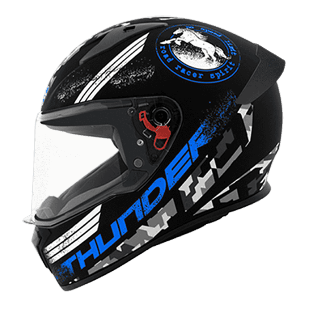 Studds Thunder D2 With Clear Visor Matt Black N1 L Helmet