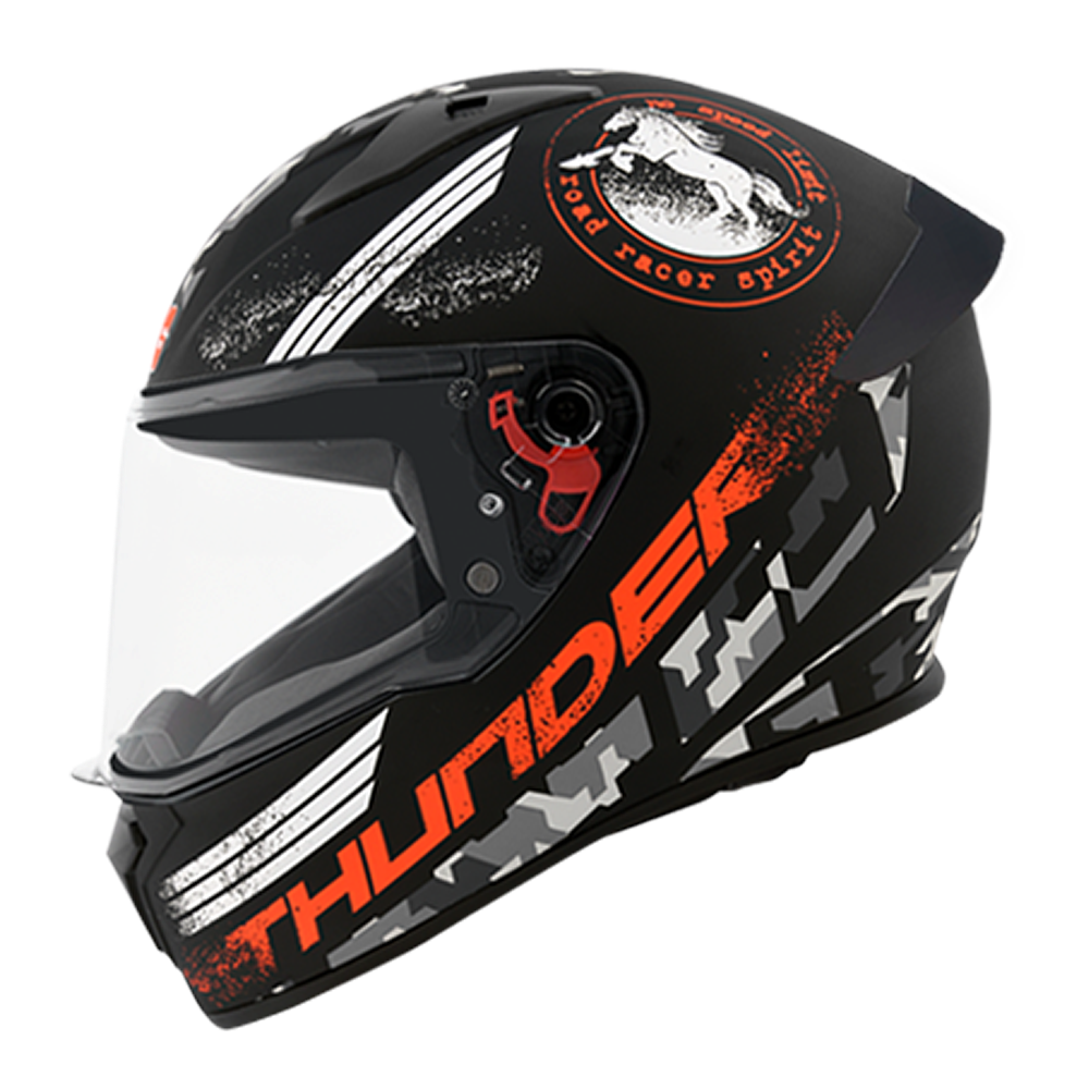 Studds Thunder D2 With Clear Visor Matt Black N10 L Helmet