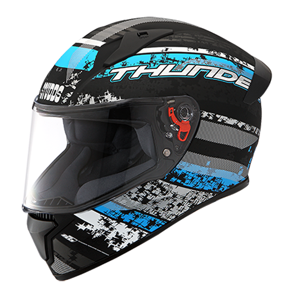 Studds Thunder D1 Clear Visor With Spoiler Matt Black N1 L Helmet