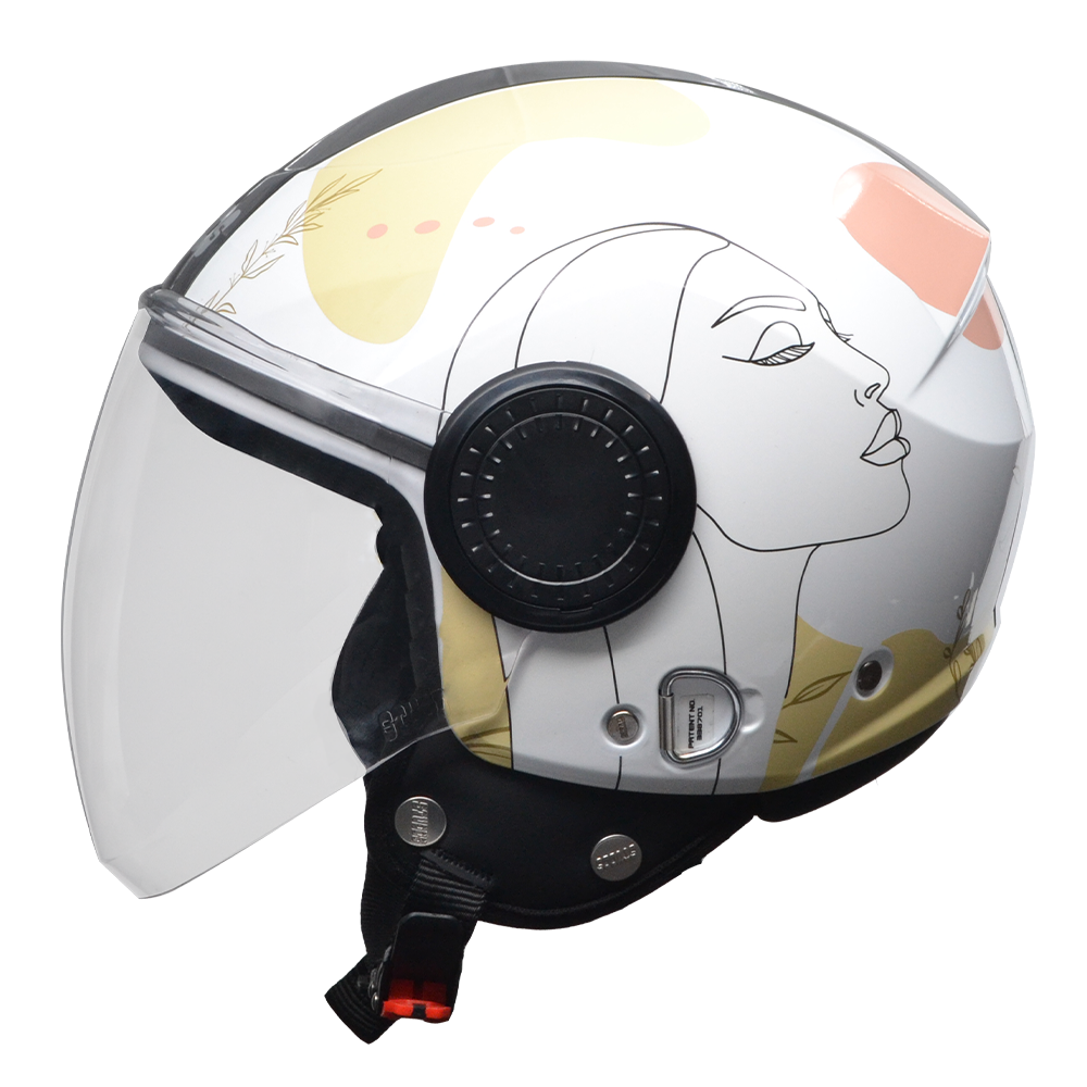 Studds Urban Super D3 Matt White & Pink N5 L Helmet