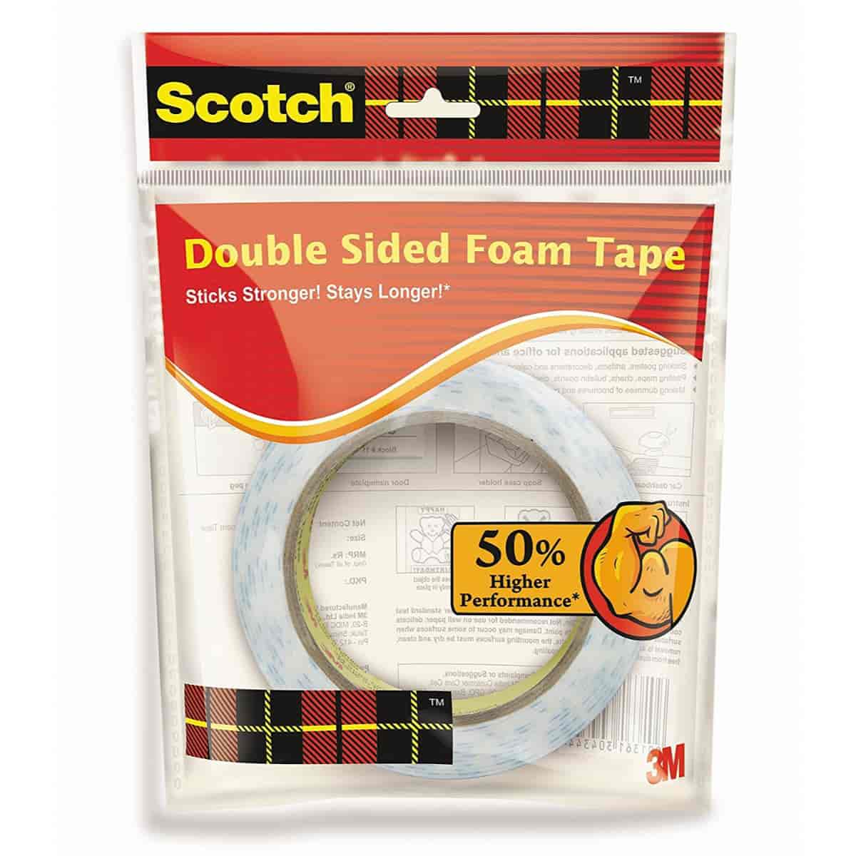 3M Scotch Double Sided Tape 3Inch Core Tape Rolls12mmX3m