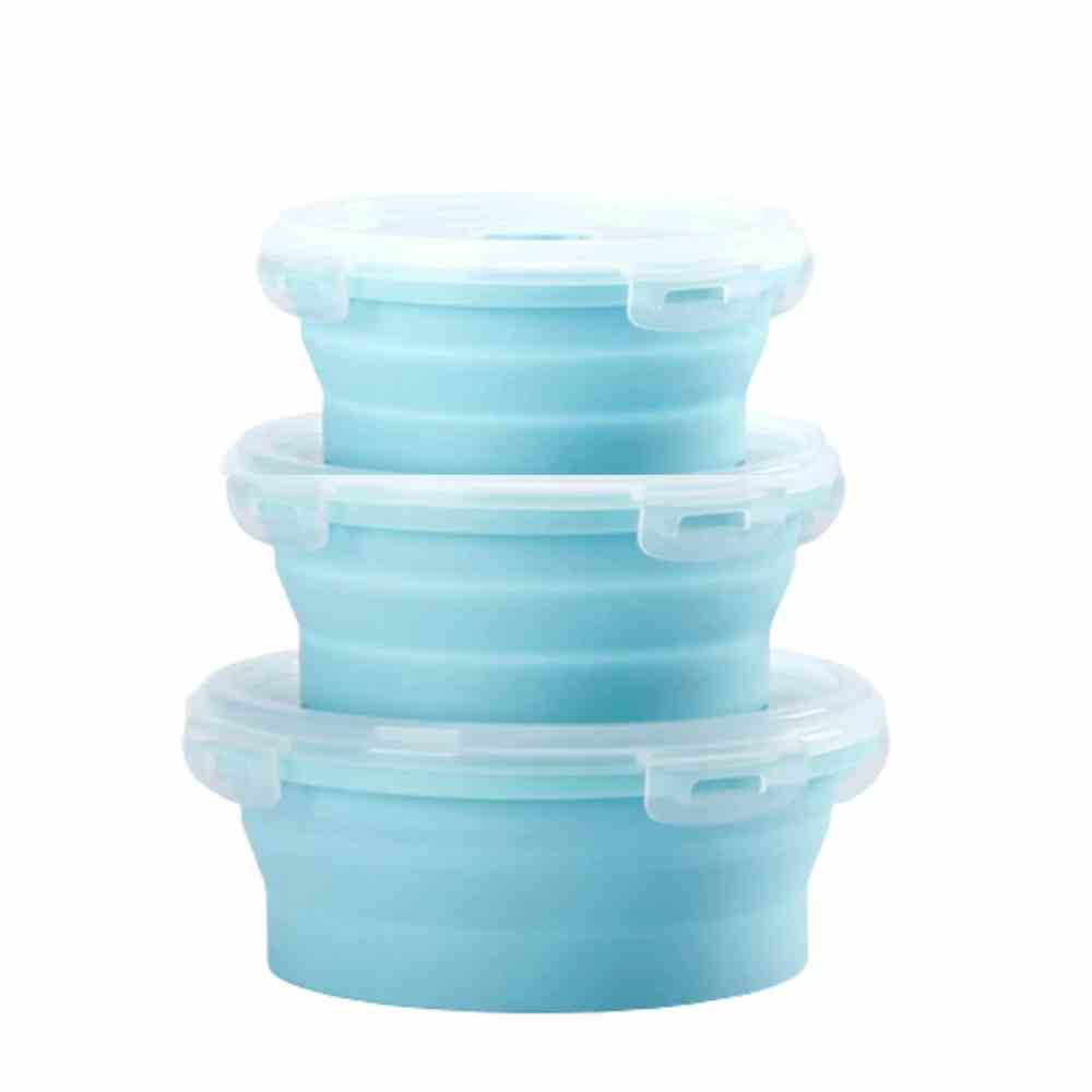 Kairos Silicone Collapsible Container Set Of 3 (350 Ml + 500 Ml + 800 Ml)