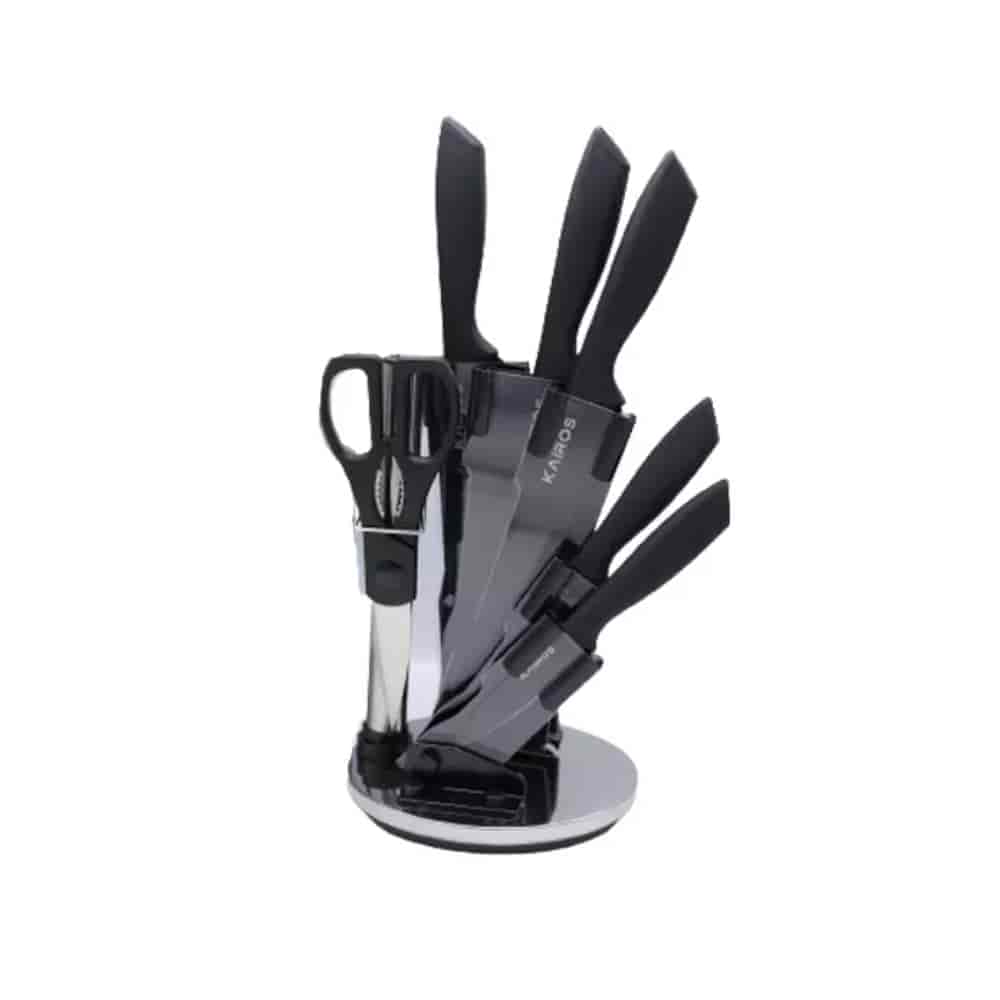 Kairos Kitchen Knife Set Of 7 Pcs With Rotating Stand