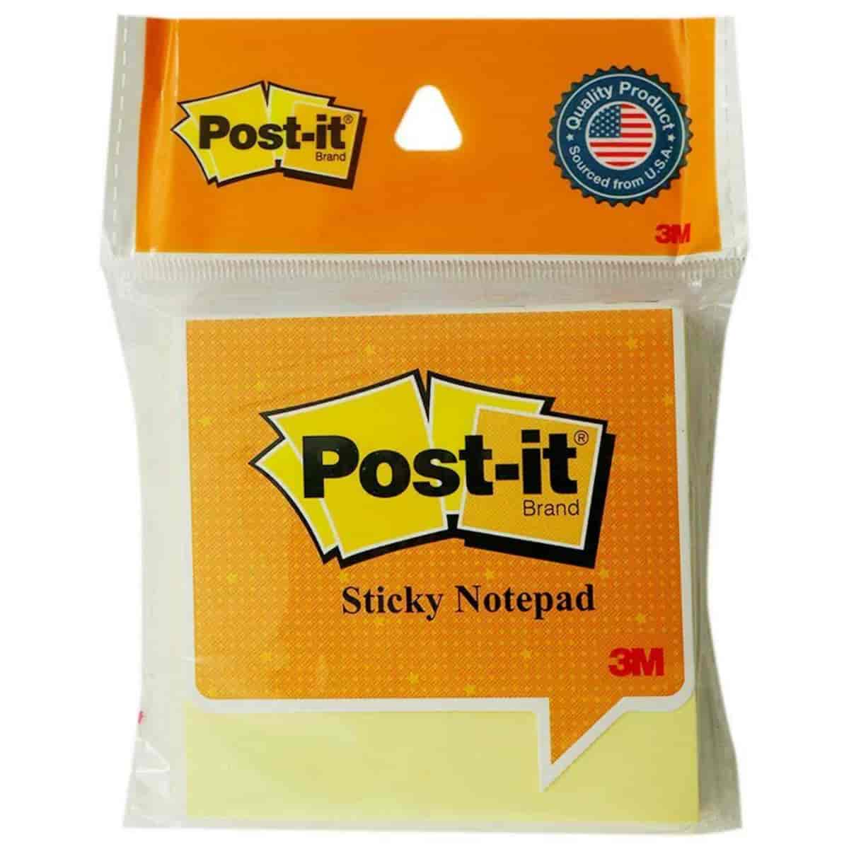 3M Post It Yellow Notes 3InchX3Inch 100 Sheets