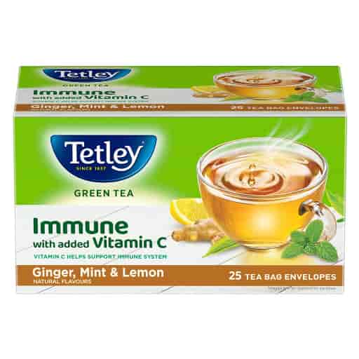 Tetley Green Tea Ginger Mint Lemon 25 tea bags