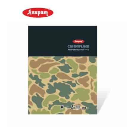 Anupam Camouflags Perforated Pad Plain 80 sheet 1 Size