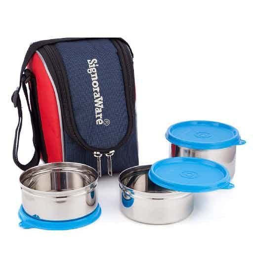 Signoraware Executive Maxx Fresh Med Steel Lunch Box