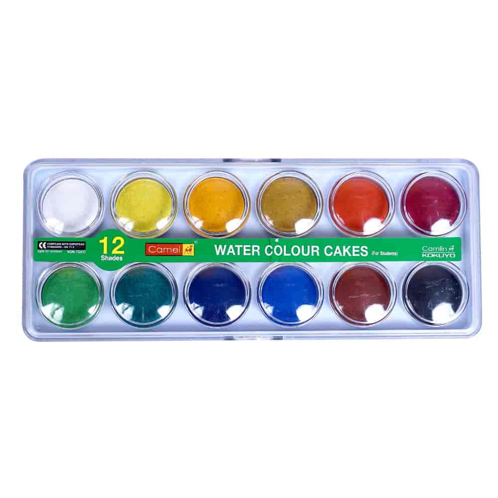 Camlin Student Water Colour Cakes 12 Shades