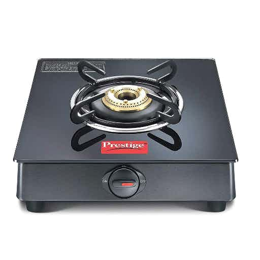 Prestige GTM Gas Stove 1 Burner Glass Top Marvel (Black)