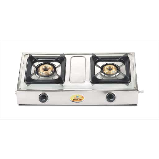 Bajaj Popular Eco Stainless Steel 2 Burner Gas Stove