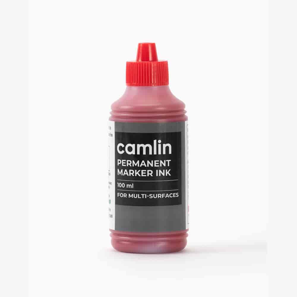 Camlin Permanent Marker Ink Red 100 ml