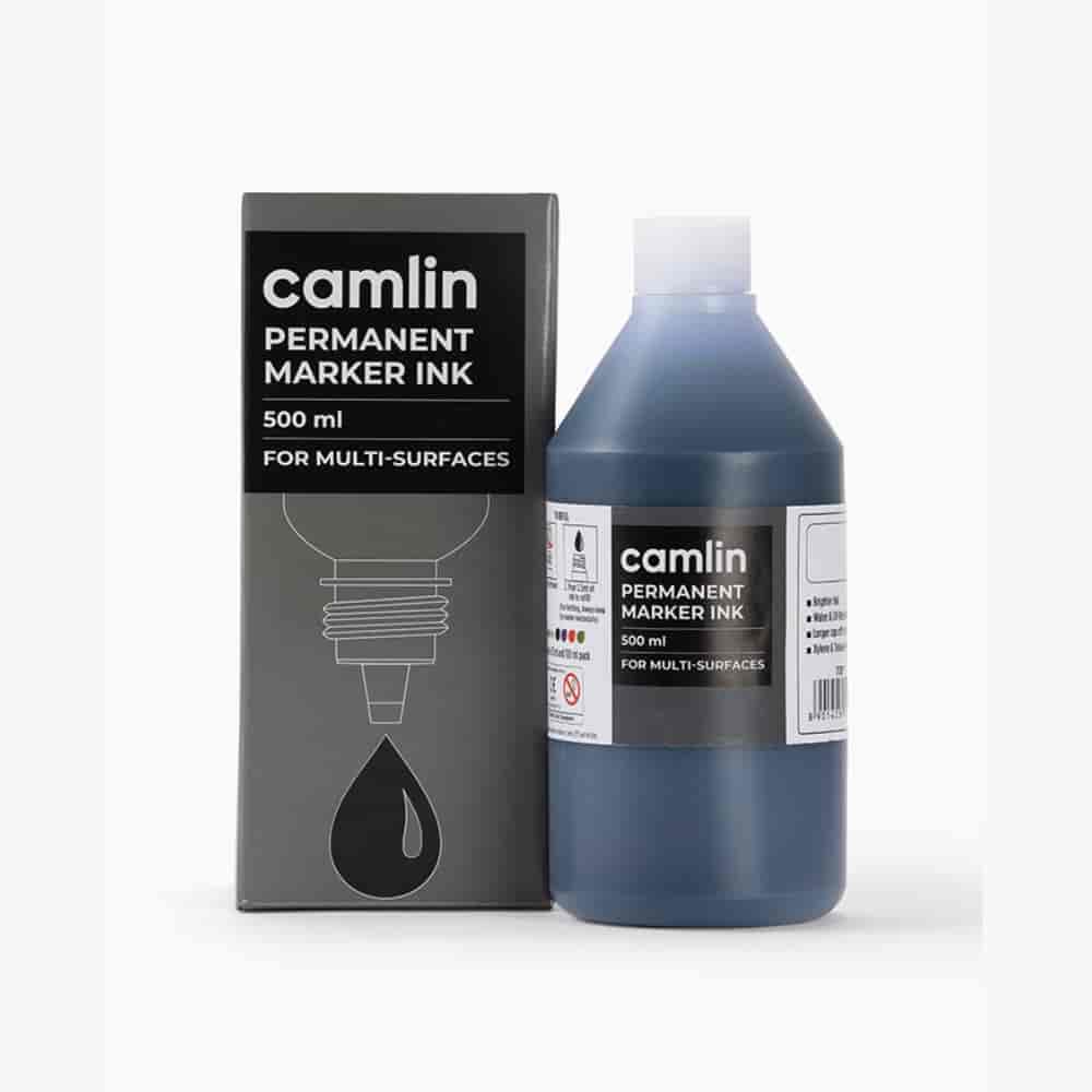 Camlin Permanent Marker Ink Black 500 ml