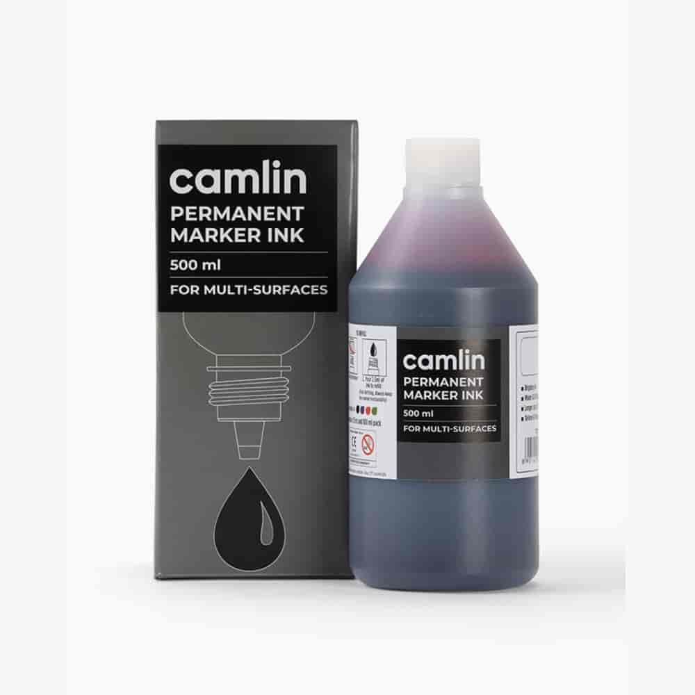 Camlin Permanent Marker Ink Red 500 ml