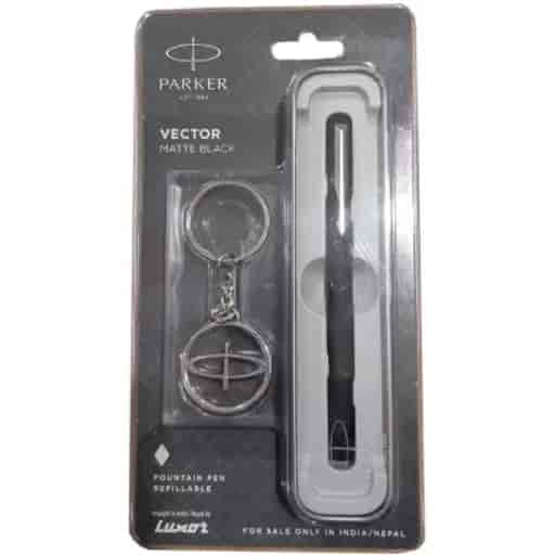 Parker vector Matte Black Fp Gt + Key Chain