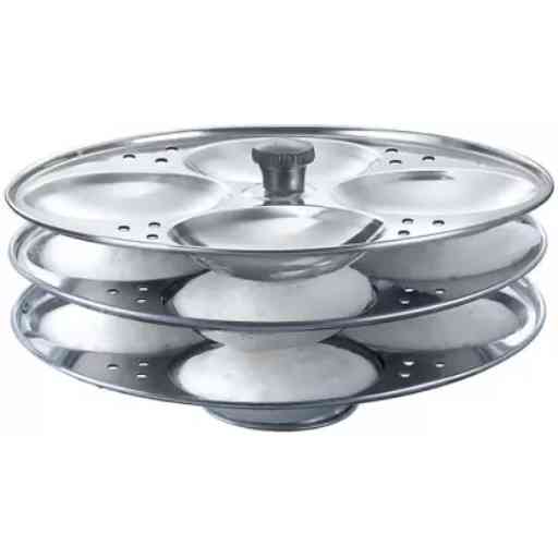 Prestige SS Idly Stand 4 X 3 Plates 5 Ltr Dlx (Set Of 2)