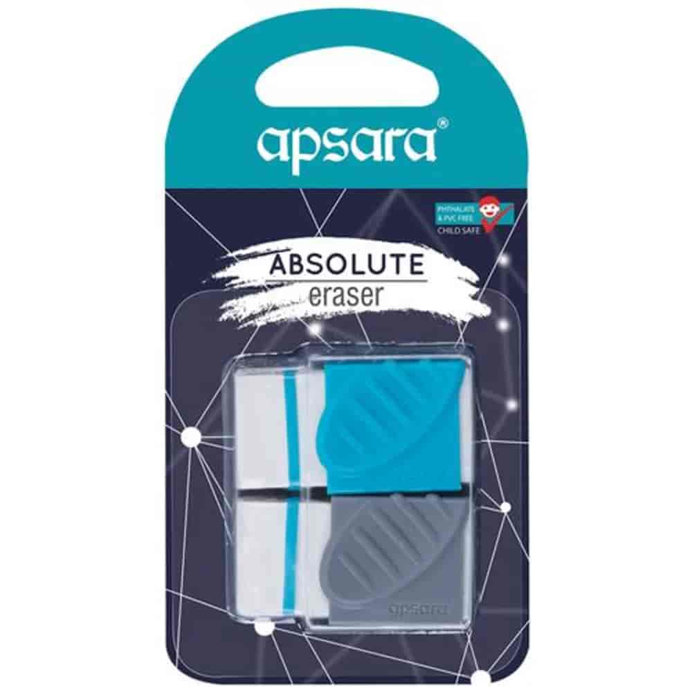 Apsara Absolute Erasers-2 PC Blister Pack