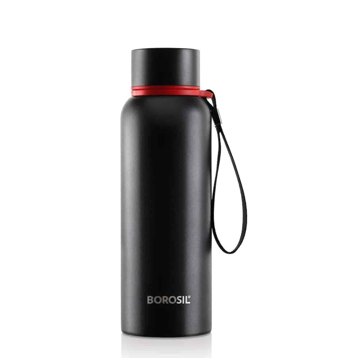 Borosil Flask Water Bottle 700Ml Black