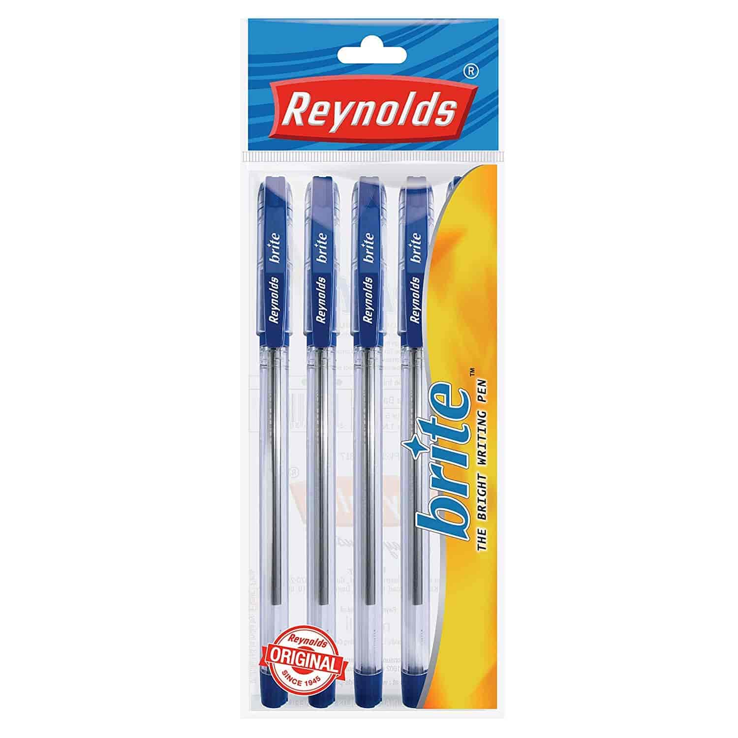 Reynolds Brite Ball Pen Blue Pack Of 5