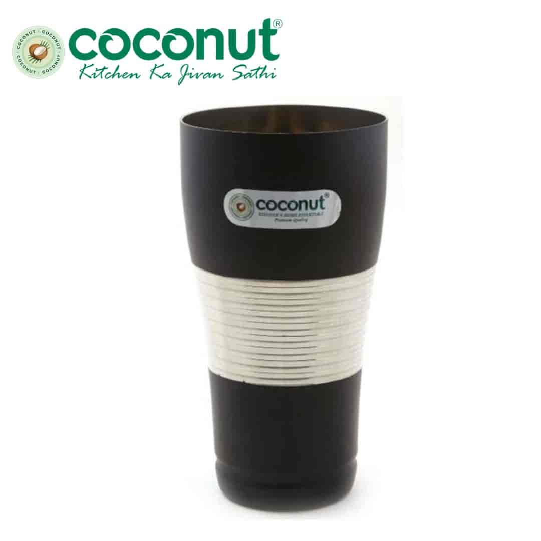 Coconut Bournvita Glass - Classic Black|Elegant Drinkware for Everyday Use