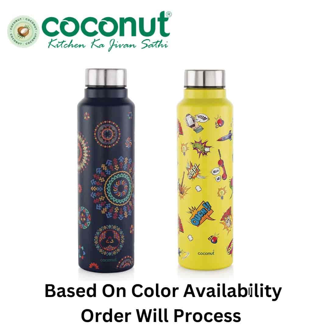 Coconut Crayon Bottle - 1000 ML|Fun and Functional Water Bottle