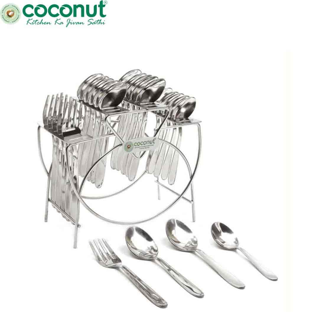 Coconut Super Joyce Cutlery Set - 24 Pcs|Complete Dining Experience