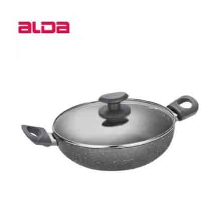 Alda Marbello Non-Stick Deep Wok 24Cm With Lid