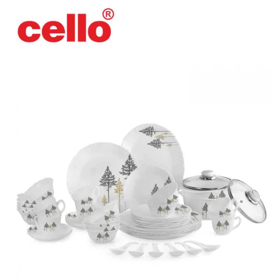 Cello Imperial Ds 45 Pcs Cssrl - Golden Pine: Elegant and Opulent Dinnerware Set