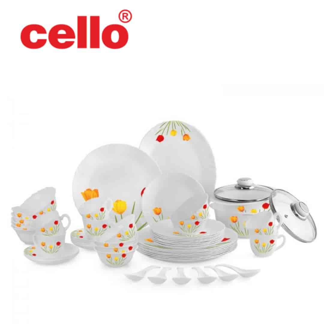 Complete & Stylish: Cello Imperial Ds 45 Pcs Dinnerware Set (Tulip Garden)