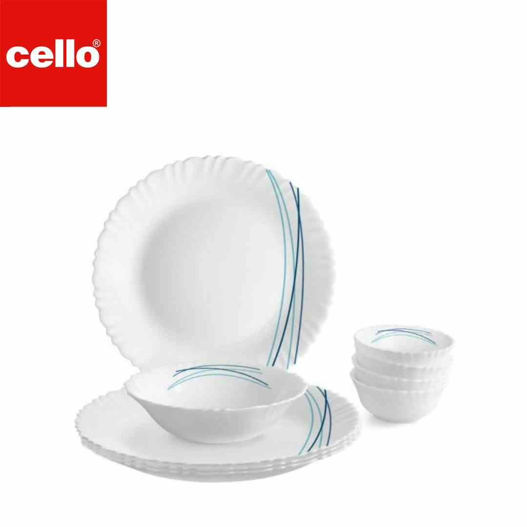 Cello Dazzle Dinner Set 9 Pcs - Cool Lines