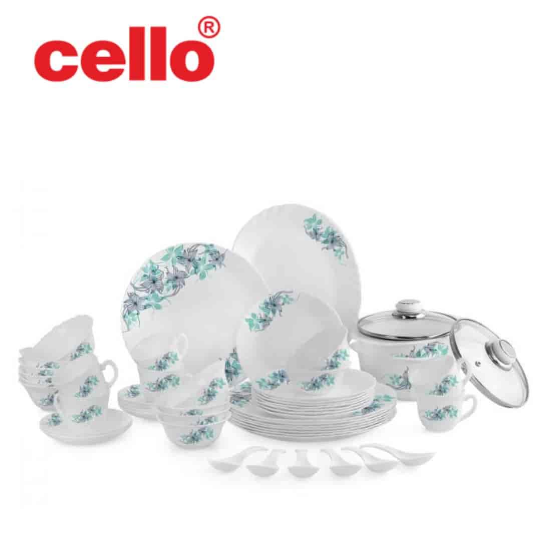 Cello Imperial Ds 45 Pcs Cssrl - Blue Buster: Sleek and Captivating Dinnerware Set