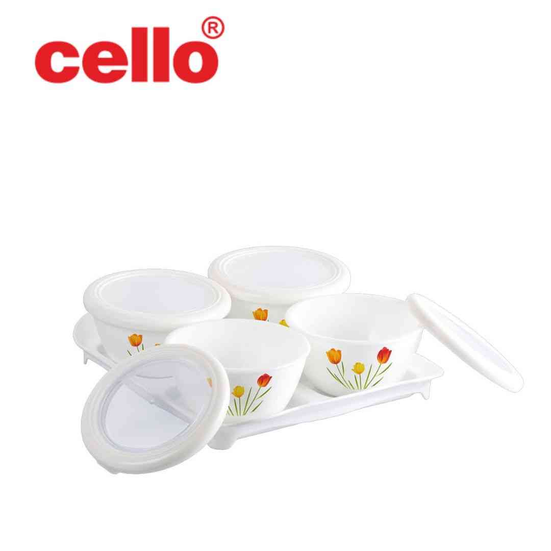 Cello Tifany Dry Fruit Set 9Pc - Tulip Garden