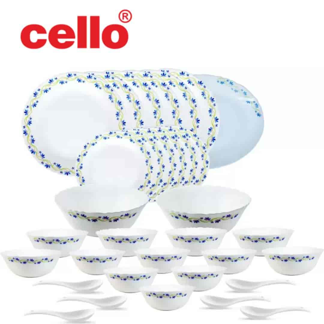 Elevate Your Dining with Cello Imperial Ds 45 Pcs Cssrl - Morning Glory Dinnerware Set: Exquisite and Enduring Beauty