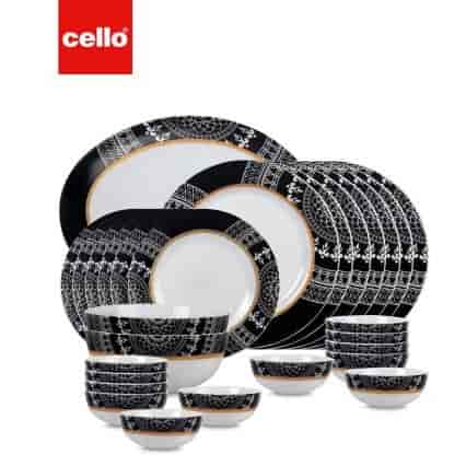 Experience Amazement with Cello Feather Ds 27Pc - Amaze Dinnerware Set: Spectacular Design and Unmatched Quality