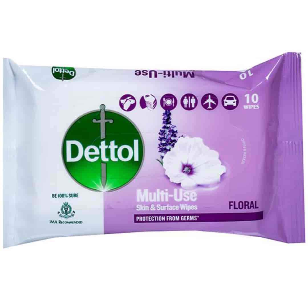 Dettol Disinfectant Skin & Surface Wipes Floral 10S