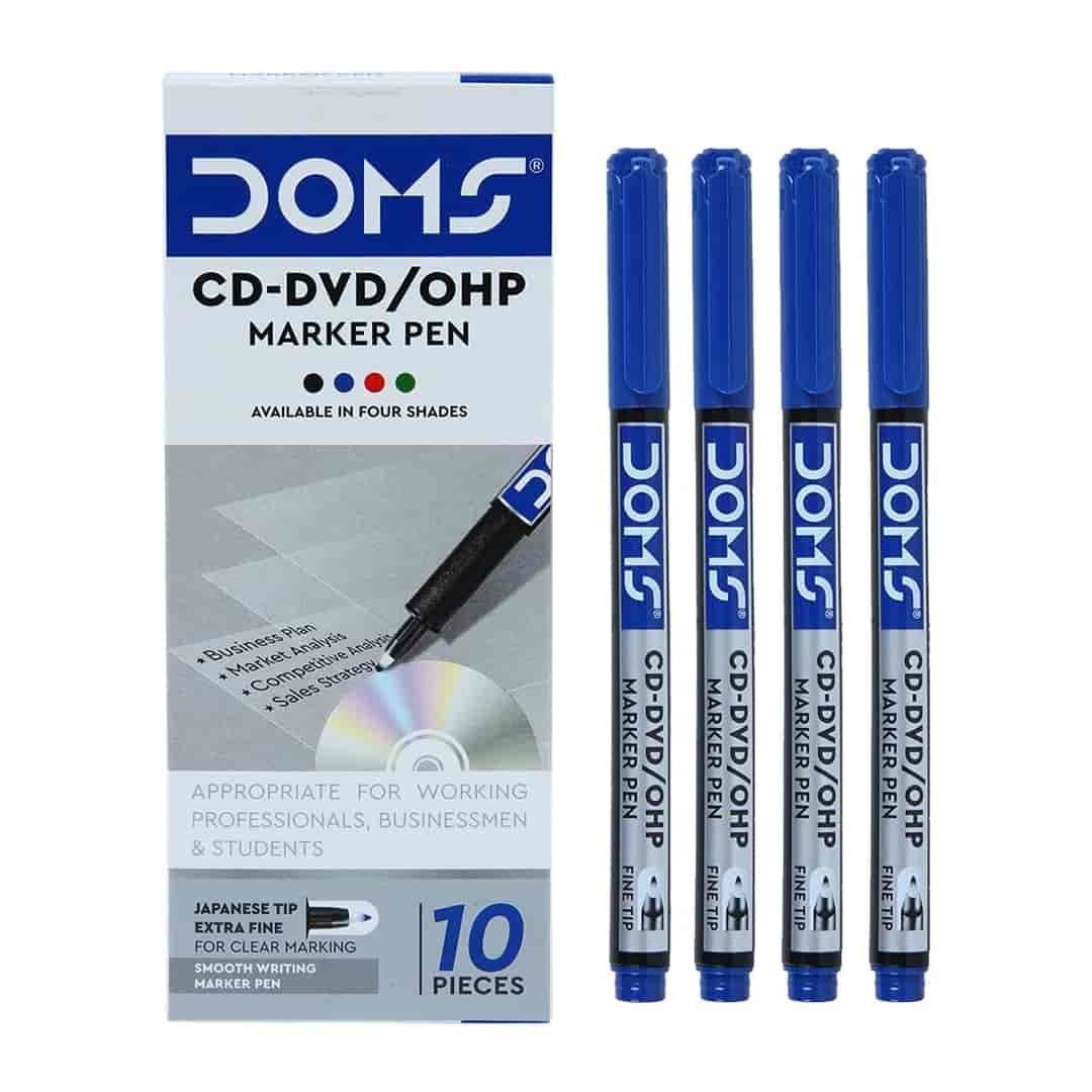 DOMS CD Marker Pen Blue Pack Of 10