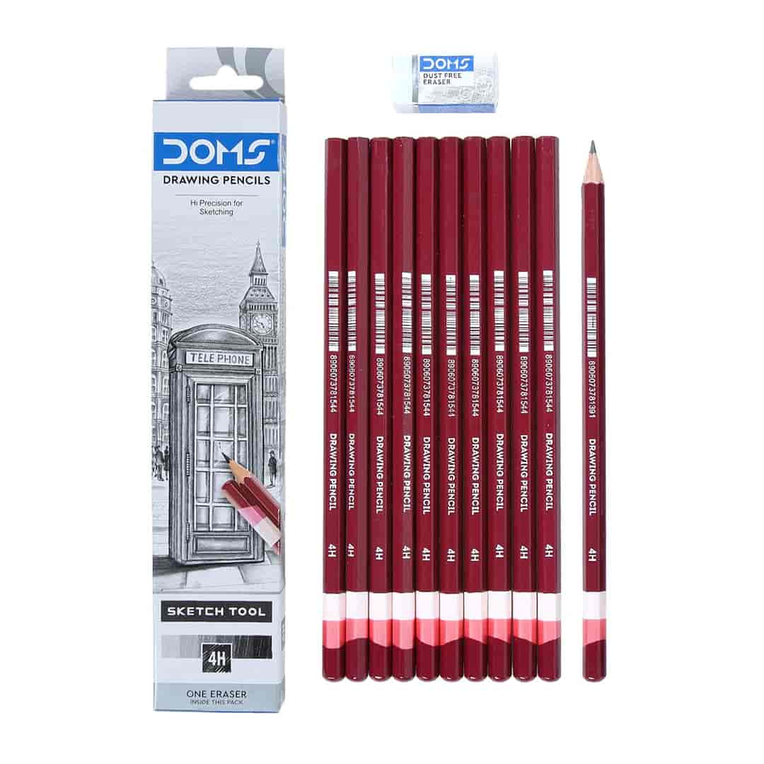 DOMS Drawing Pencil 4H Pack Of 10