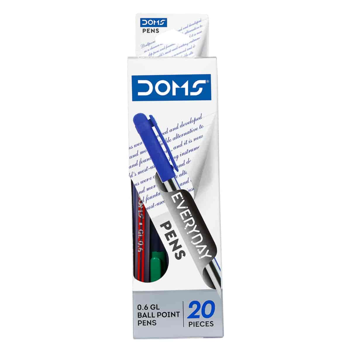 DOMS Every Day Pens Blue Pack Of 20