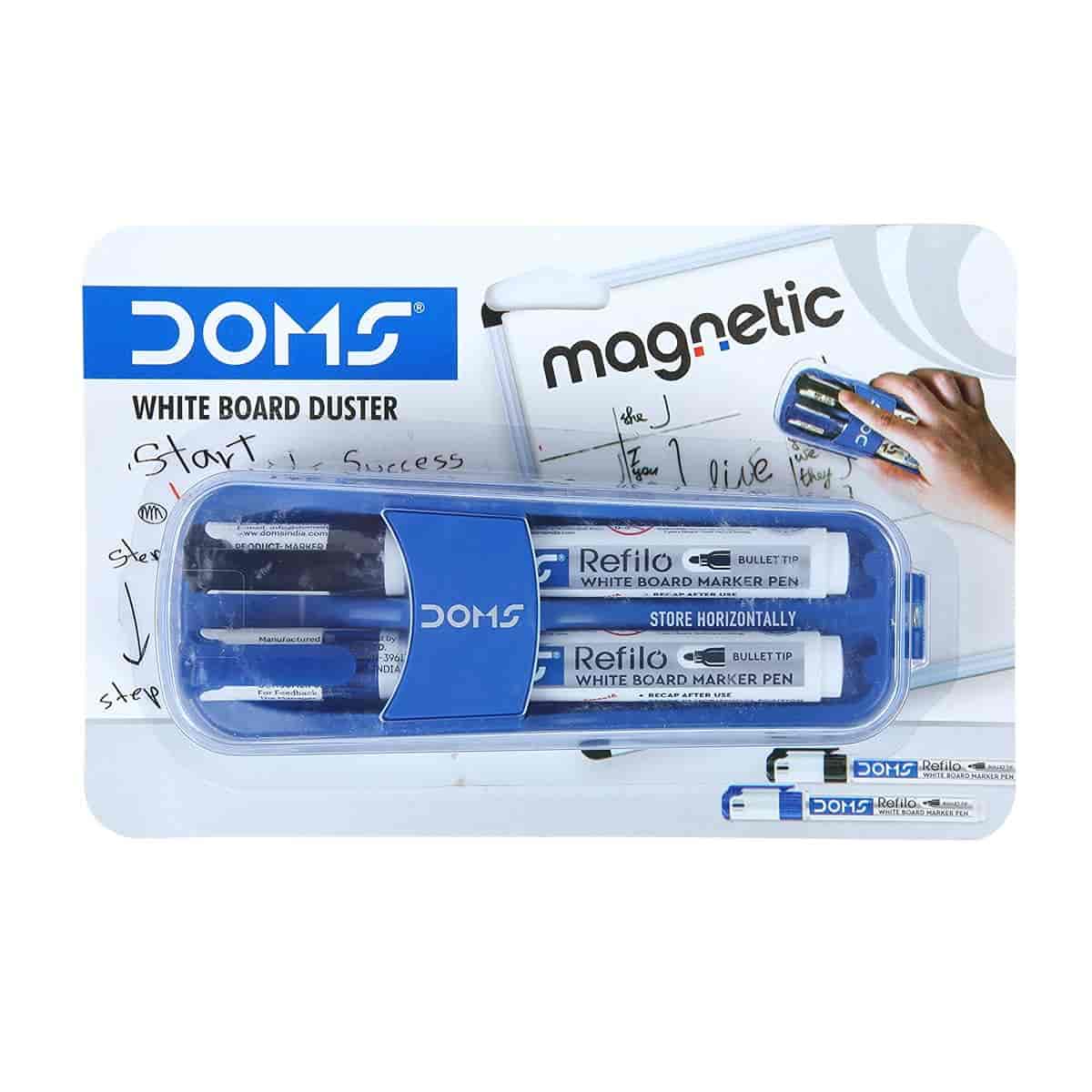 DOMS Magnetic White Board Duster with 2 Markers