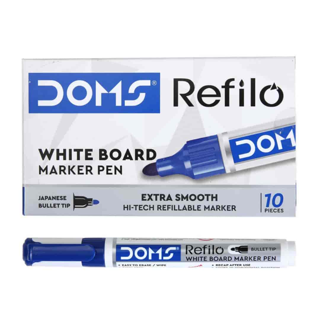 DOMS White Board Marker Blue Pack Of 10