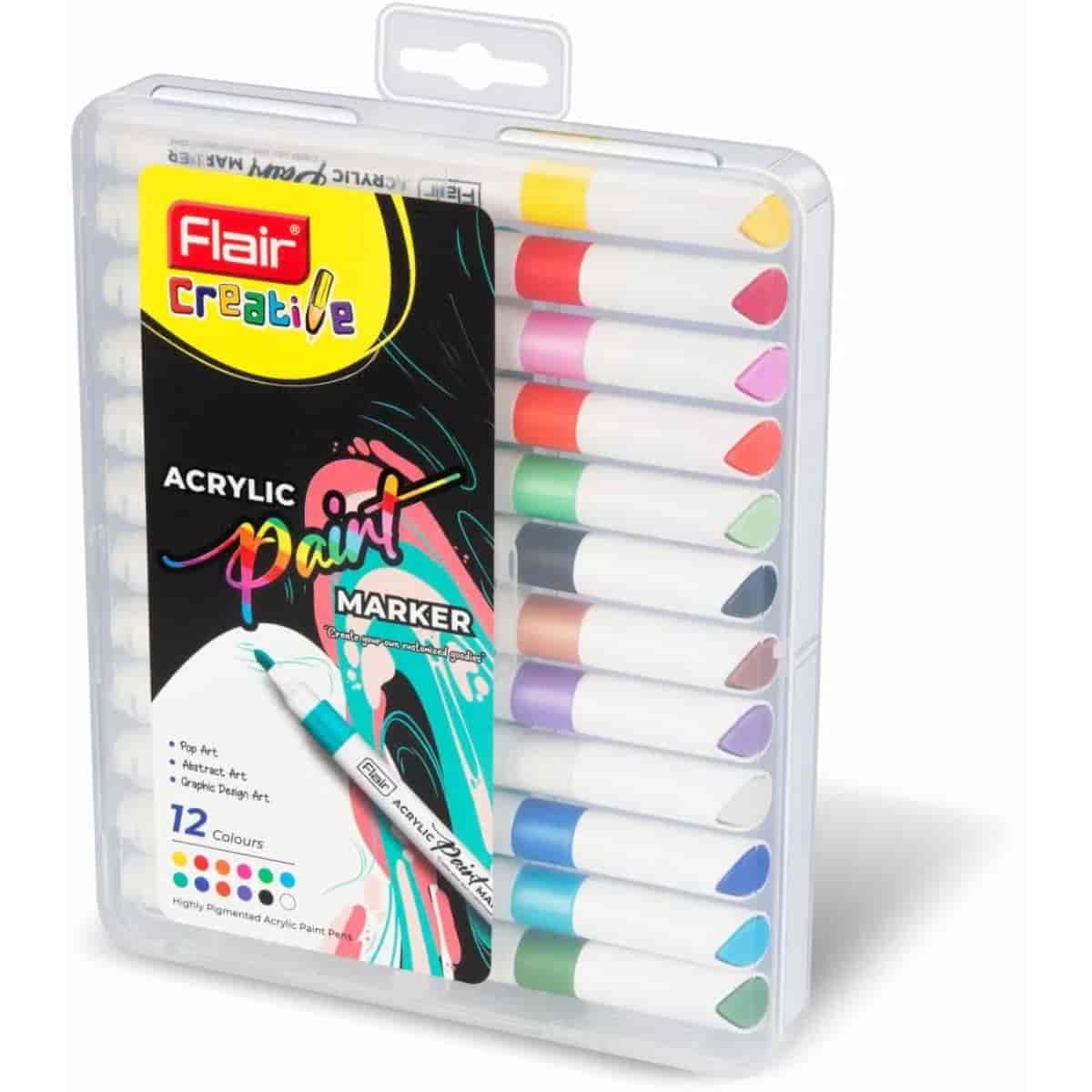 Flair Acrylic Paint Marker 12 Colors