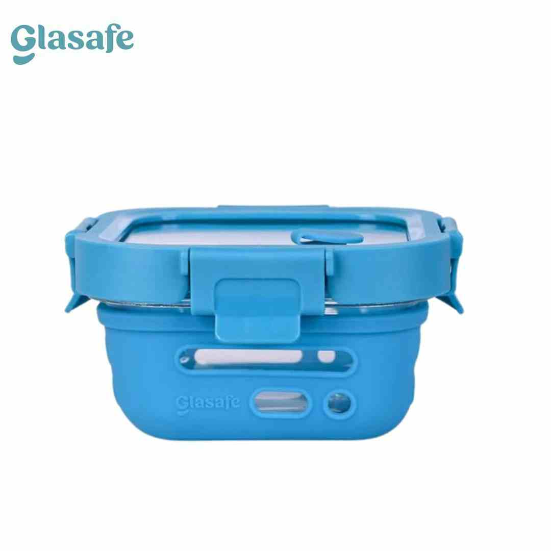 GLASAFE FRESH GRIP TIFFIN   TRANQULI TEAL 320ML - BLUE COLOR