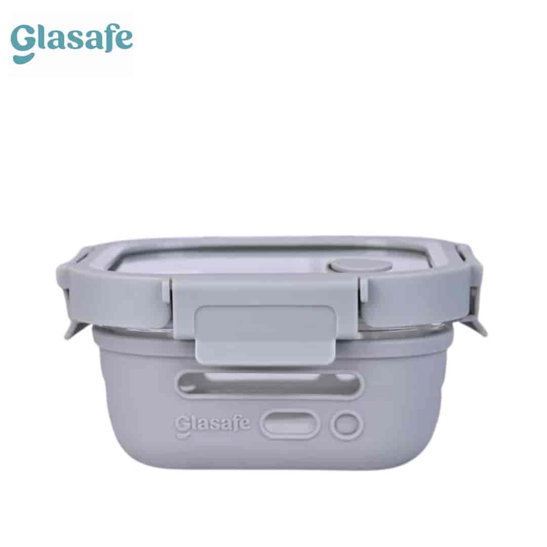 GLASAFE FRESH GRIP TIFFIN   SHOOTING SLATE 520ML-GREY COLOR