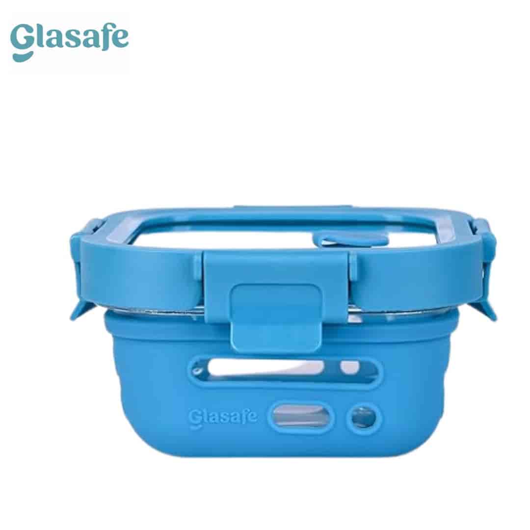 GLASAFE FRESH GRIP TIFFIN   TRANQULI TEAL 520ML-BLUE COLOR